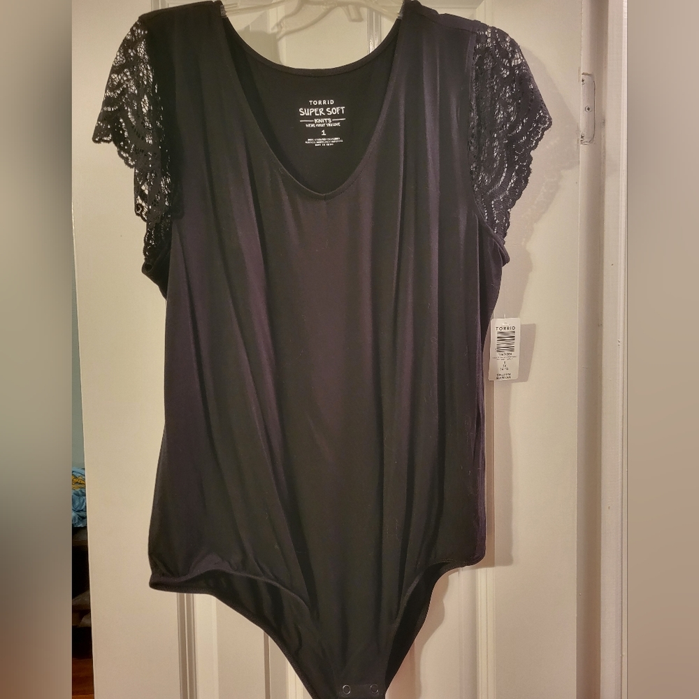 NWT Torrid Black Lace Bodysuit
